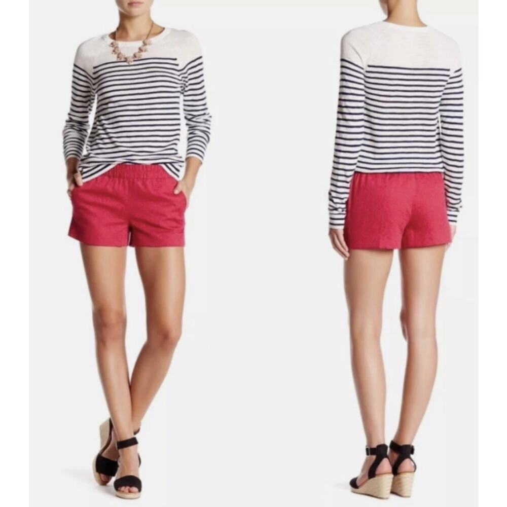 J. Crew Factory Pink Floral Jacquard Boardwalk Shorts Size 2
